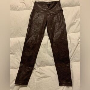 Offline by Aerie Faux Leather Pants Brown Size Small